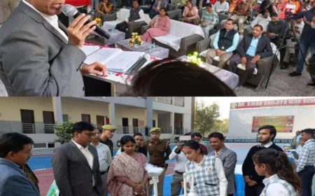 जिलाधिकारी अंजनी कुमार सिंह ने छात्रों से किया संवाद: "आत्मविश्वास और हिम्मत" से कतरे से दरिया बनने की प्रेरणा