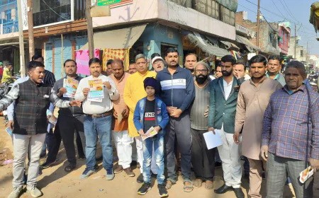 Kasganj news स्वयंसेवकों ने पंचकोसीय परिक्रमा के लिए घर-घर जगाई अलख