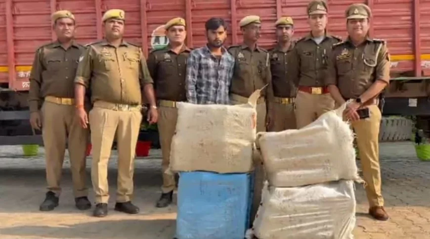 Mainpuri News : पुलिस ने 20 लाख रुपये का अवैध गांजा किया जब्त, एक गिरफ्तार