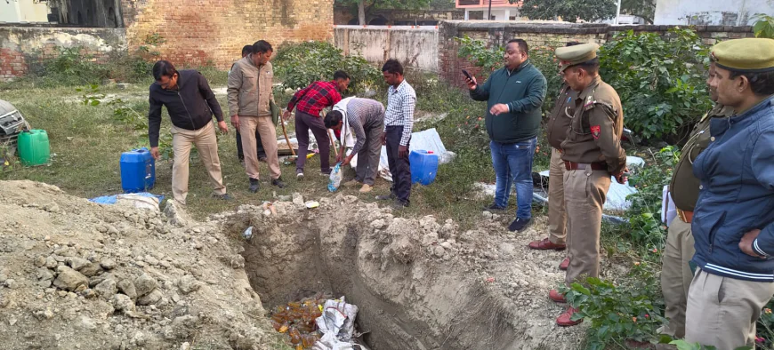 एटा में अवैध शराब नष्ट, पुलिस की बड़ी कार्रवाई