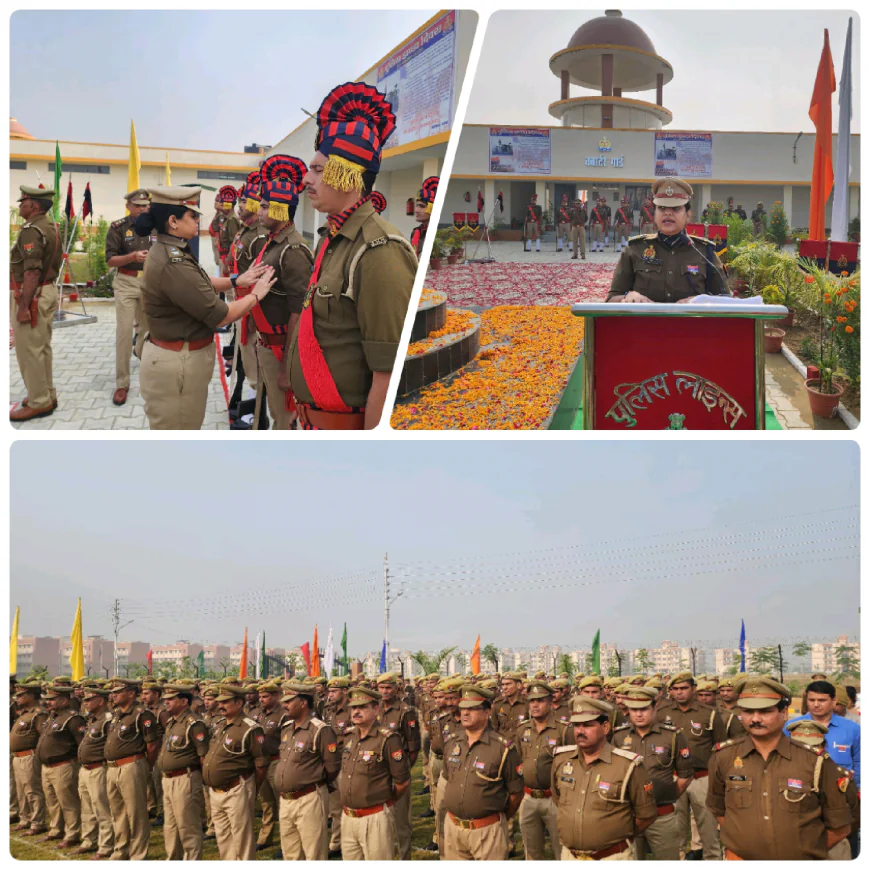 Kasganj news एस पी कासगंज ने पुलिस झण्डा दिवस” के अवसर पर ध्वज फहरा कर एवं जवानों की वर्दी पर पुलिस ध्वज स्टीगर लगाकर दी बधाई