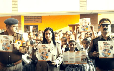 छात्राओं को सशक्त बनने की सीख,साइबर व यातायात जागरूकता पर दिया जोर