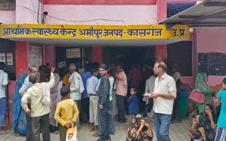 अमांपुर स्वास्थ्य केंद्र पर सर्दी -खांसी के मरीजों की भीड़ बढ़ी