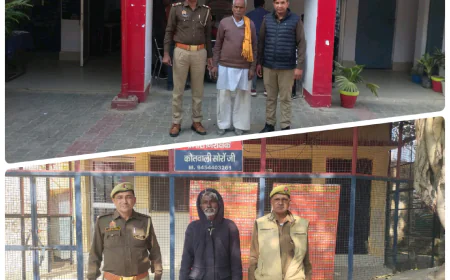 Kasganj news सोरों एवं सिढपुरा थाना पुलिस द्वारा 02 वारंटी अभि0गण को किया गिरफ्तार