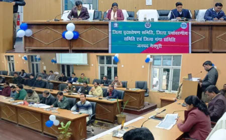 Mainpuri News : मुख्य विकास अधिकारी ने की पर्यावरण समितियों की समीक्षा; अवशेष पौधों की जियो टैगिंग के सख्त निर्देश