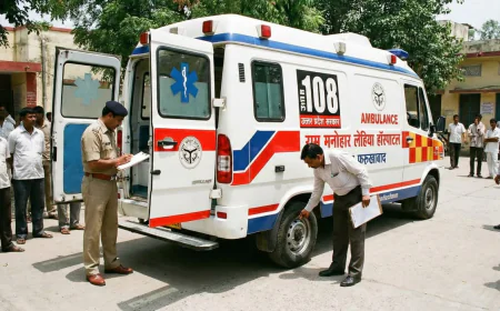 फर्रुखाबाद में एंबुलेंस मानकों की जांच शुरू होते ही चालक गाड़ियां लॉक कर भागे