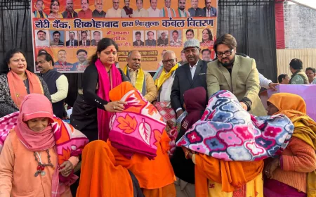 रोटी बैंक द्वारा सर्द मौसम में कंबल पाकर खिले जरूरतमंदों के चेहरे