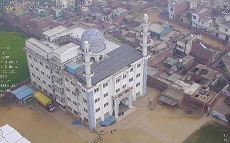 Etah News : उर्स मेले की सुरक्षा व्यवस्था का ड्रोन से किया गया निरीक्षण