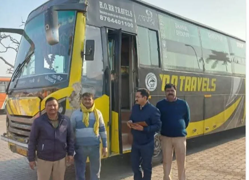 फ़र्रुखाबाद में स्लीपर बस सीज़, तीन वाहनों पर 1.38 लाख का जुर्माना