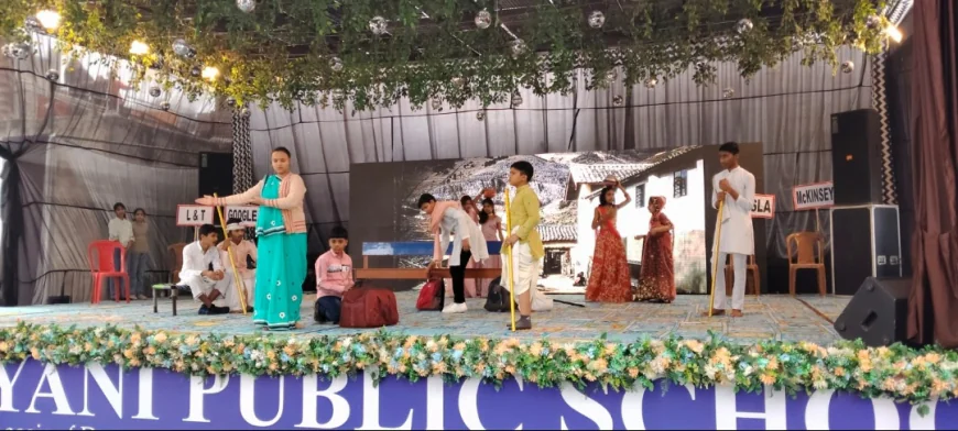 नारायणी पब्लिक स्कूल में वार्षिक उत्सव का आयोजन हर्षोल्लास से मनाया गया।