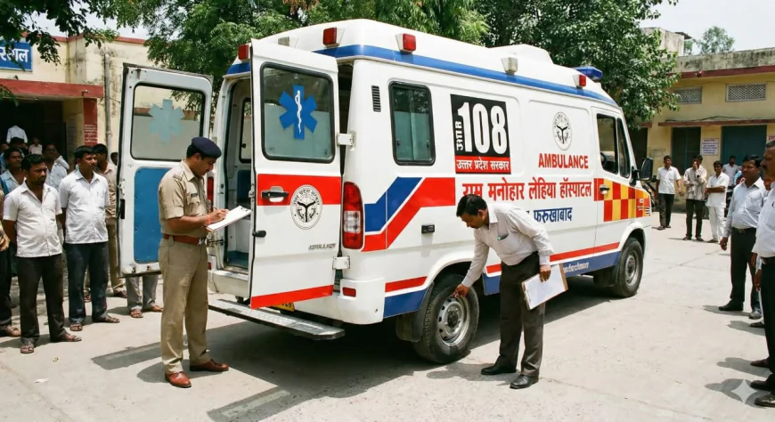 फर्रुखाबाद में एंबुलेंस मानकों की जांच शुरू होते ही चालक गाड़ियां लॉक कर भागे