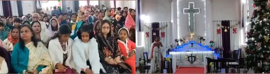 Mainpuri News : हर्षोल्लास के साथ मनाया गया क्रिसमस, चर्च में गूंजी प्रभु यीशु की महिमा