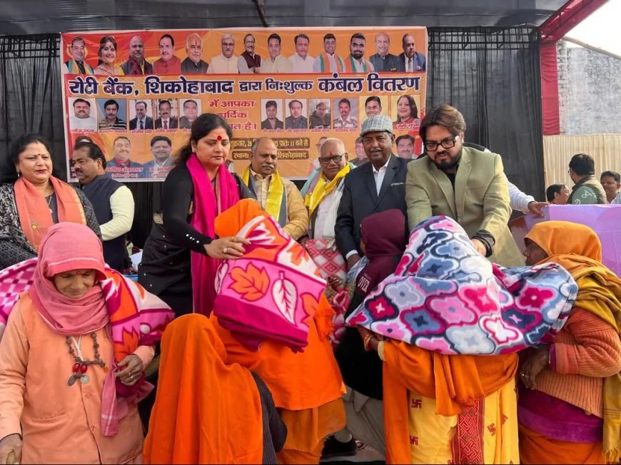 रोटी बैंक द्वारा सर्द मौसम में कंबल पाकर खिले जरूरतमंदों के चेहरे