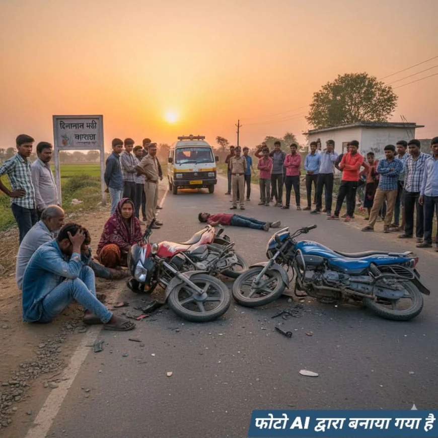 सिवारा खास में दो बाइकों की भीषण भिड़ंत, दो युवक घायल
