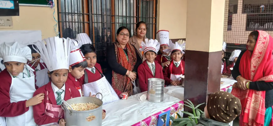 अंकुर पब्लिक स्कूल में एनुअल एजुटेनमंेट, बच्चों ने तैयार किए बिना आग जलाए लजीज व्यंजन