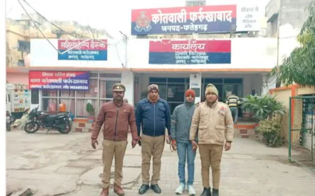 Farrukhabad News : खुद को उपमुख्यमंत्री बताकर तहसीलदार को धमकाने वाला गिरफ्तार, दुकानों पर कब्जे का प्लान