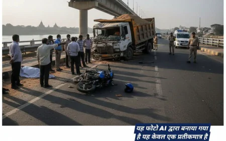 Farrukhabad News : डंपर की भीषण टक्कर से पशु चिकित्सक की मौत, गंगापुल के पास हुआ हादसा