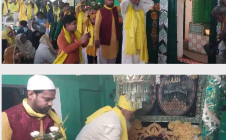 दरगाह हज़रत बाबा जूही शाह रहमतुल्लाह अलैहि पर बसंत पर्व बड़े हर्षोल्लास के साथ मनाया गया
