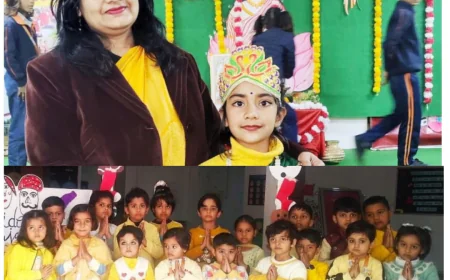 Firozabad News/जयपुरिया स्कूल शिकोहाबाद में वसंत पंचमी और पराक्रम दिवस का हुआ आयोजन