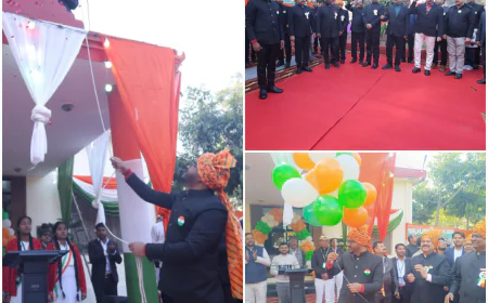 Etah News : कलेक्ट्रेट परिसर में हर्षोल्लास के साथ मनाया गया 77वां गणतंत्र दिवस