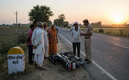 सड़क हादसा: ससुराल से लौट रहे बाइक सवार को अज्ञात वाहन ने मारी टक्कर, हालत गंभीर