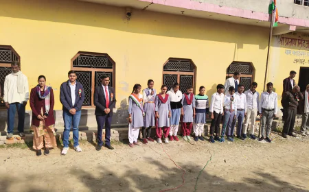 श्री प्रताप सिंह आदर्श शिक्षण संस्थान महादेवपुर में 77वां गणतंत्र दिवस बड़े ही धूमधाम से मनाया गया