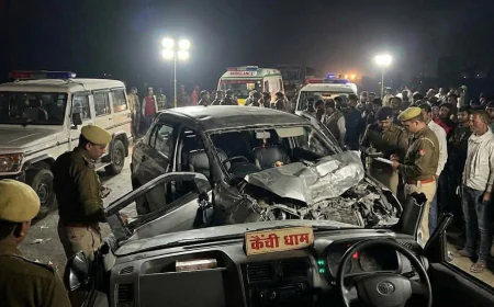 कैंची धाम से लौट रहे ग्वालियर के परिवार की कार को अज्ञात वाहन ने मारी टक्कर, 2 की मौत