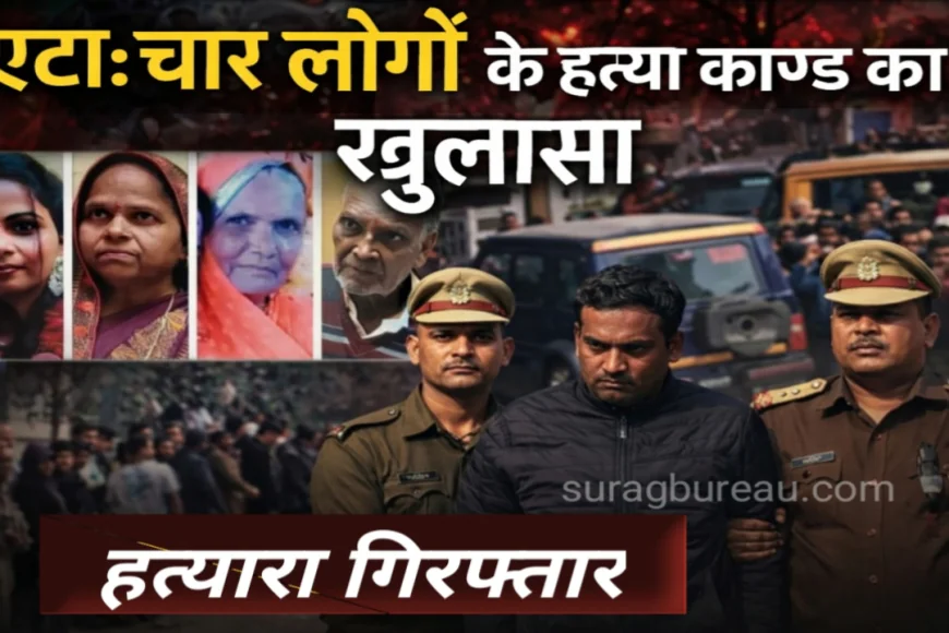 Etah News: Father destroyed the entire family, love marriage and money dispute took four lives.