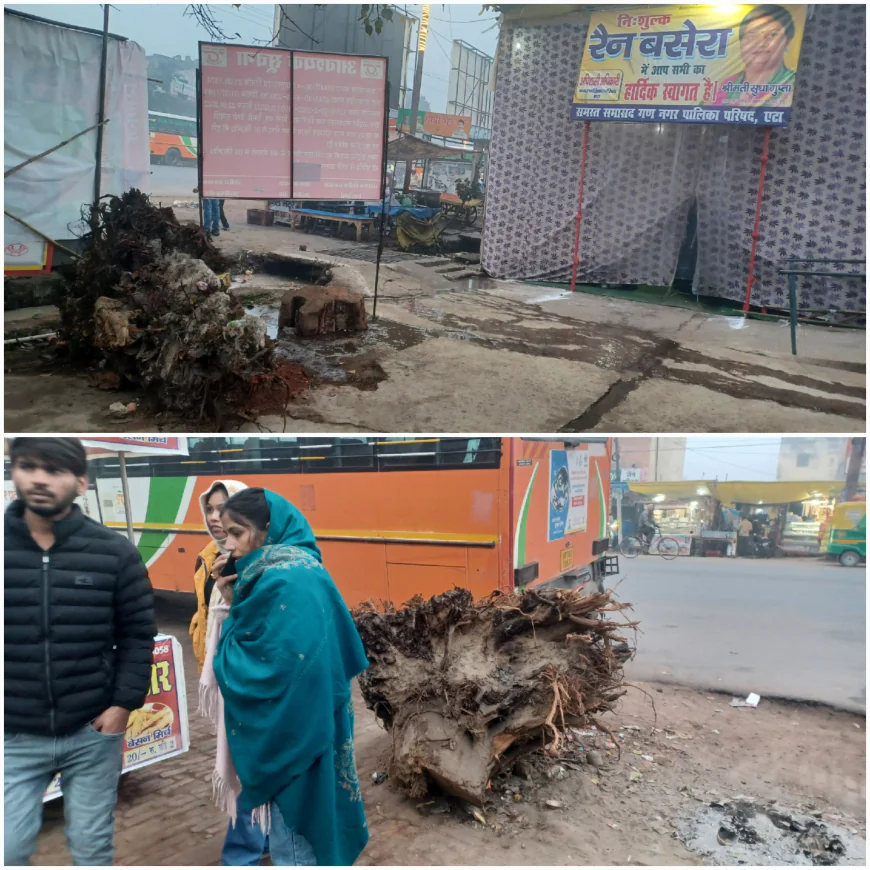 एटा में अलाव सिर्फ फोटो सेशन तक सिमटे, ज़मीनी हकीकत में ठंड से जूझते लोग