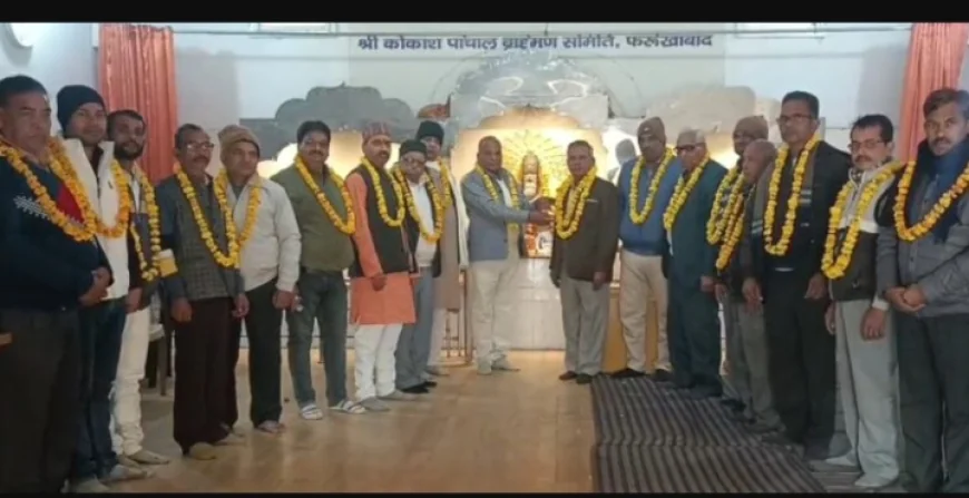 कोकांस पांचाल ब्राह्मण समिति में तीसरी बार मुन्ना लाल शर्मा अध्यक्ष बने