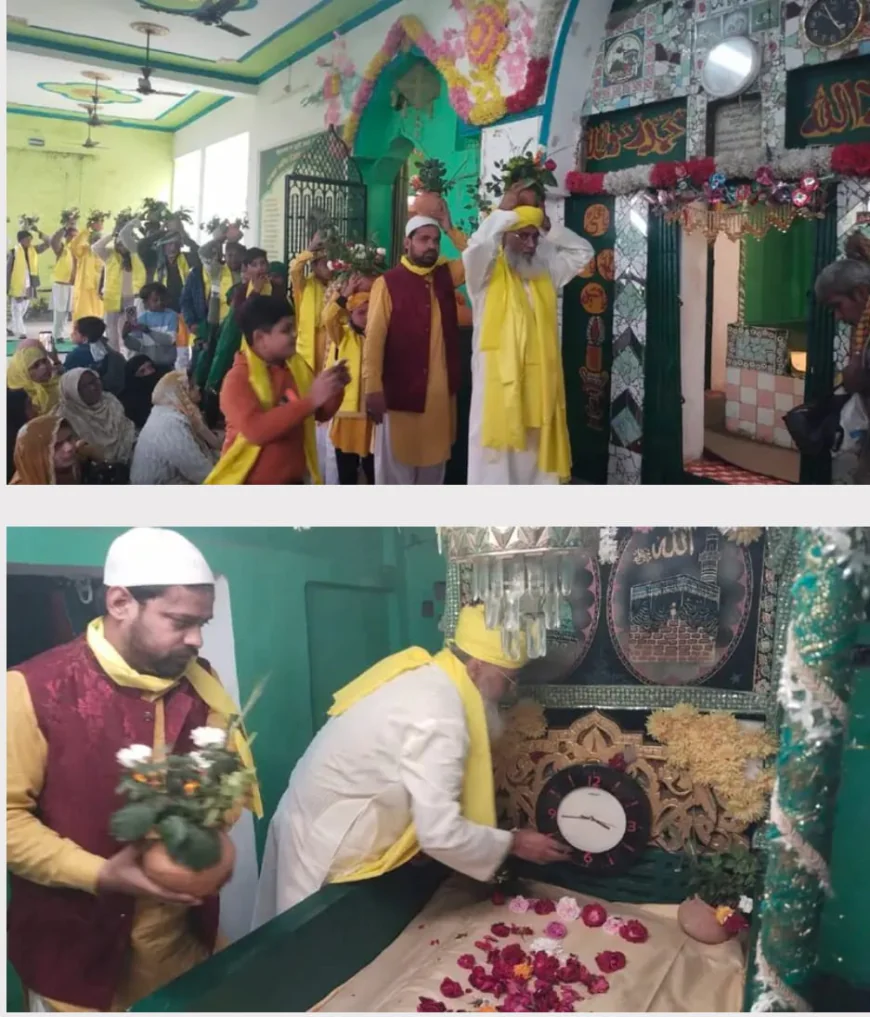दरगाह हज़रत बाबा जूही शाह रहमतुल्लाह अलैहि पर बसंत पर्व बड़े हर्षोल्लास के साथ मनाया गया