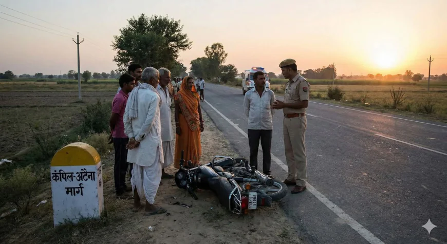सड़क हादसा: ससुराल से लौट रहे बाइक सवार को अज्ञात वाहन ने मारी टक्कर, हालत गंभीर