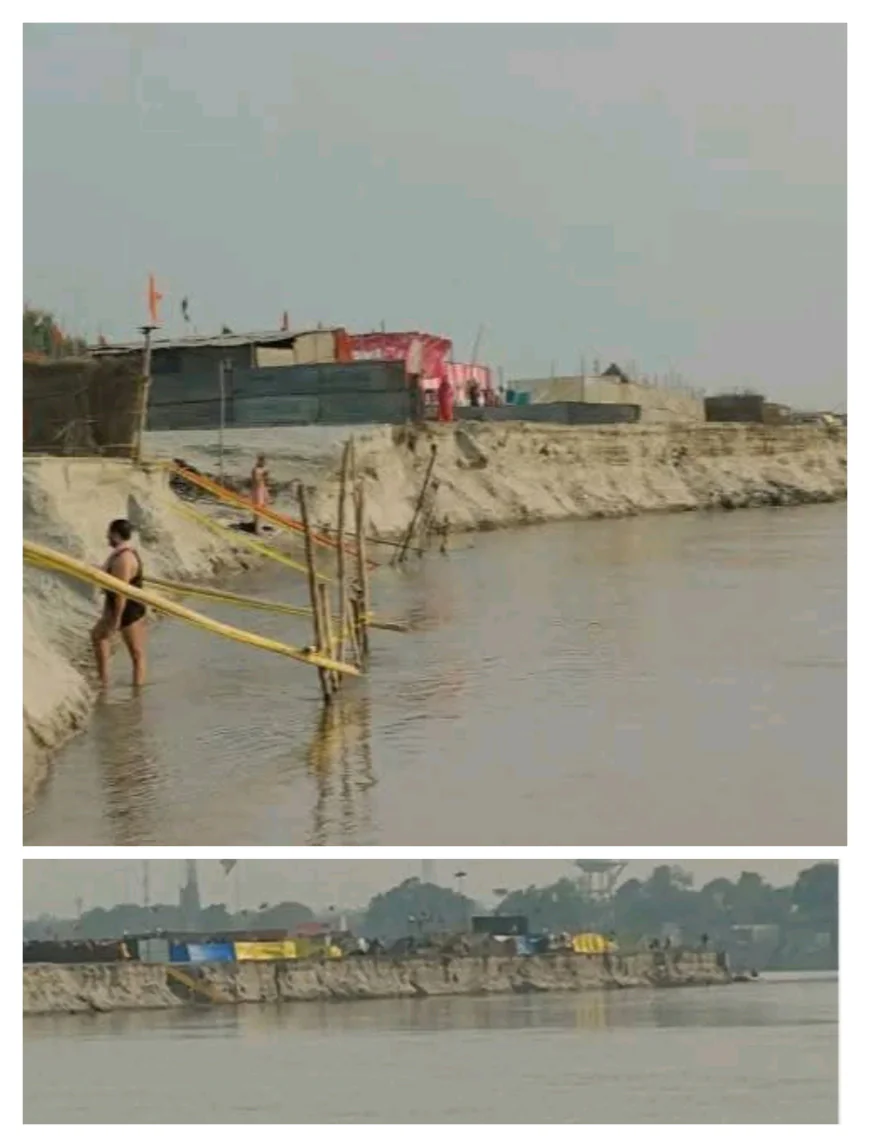 रामनगरिया मेला: पांचाल घाट पर गंगा का कटान तेज, श्रद्धालुओं की सुरक्षा के लिए प्रशासन अलर्ट