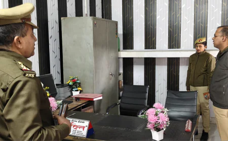 एसपी ने किया थाना दन्नाहार का औचक निरीक्षण, लंबित मामलों के निस्तारण के दिए निर्देश