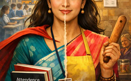 डिग्रियों और चूल्हे के बीच खड़ी शिक्षिका