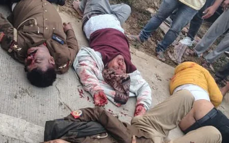 दबिश से लौट रही गोरखपुर पुलिस की स्कॉर्पियो पेड़ से टकराई, दरोगा की मौत, पांच घायल