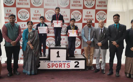 सी.पी. विद्या निकेतन में प्रमाण-पत्र वितरण समारोह का भव्य आयोजन