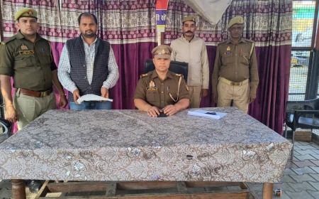 Kasganj news सोरों पुलिस द्वारा 02 अभियुक्तों को अवैध तमंचे व कारतूसों के साथ किया गिरफ्तार