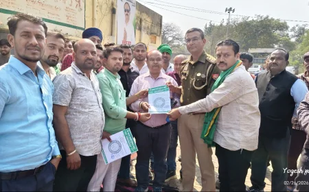 शिकोहाबाद में भारतीय किसान यूनियन (भानु) का धरना-प्रदर्शन, प्रशासन ने दिए आश्वासन