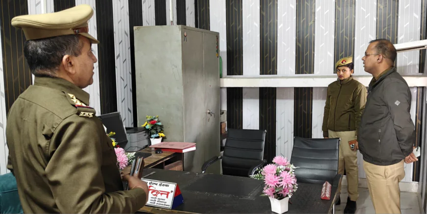 एसपी ने किया थाना दन्नाहार का औचक निरीक्षण, लंबित मामलों के निस्तारण के दिए निर्देश