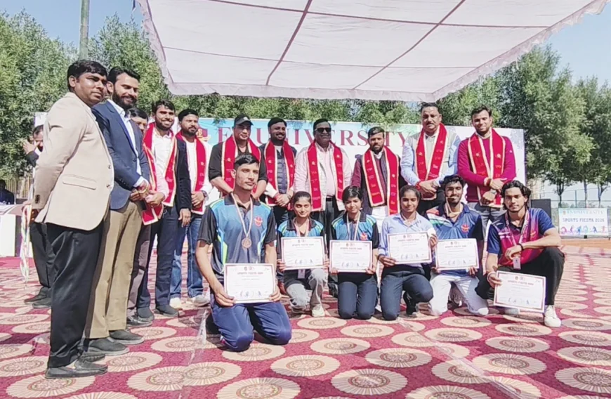 Shikohabad News/एफ.एस विश्वविद्यालय में स्पोर्ट्स फिएस्टा 2026 का भव्य समापन हुआ।