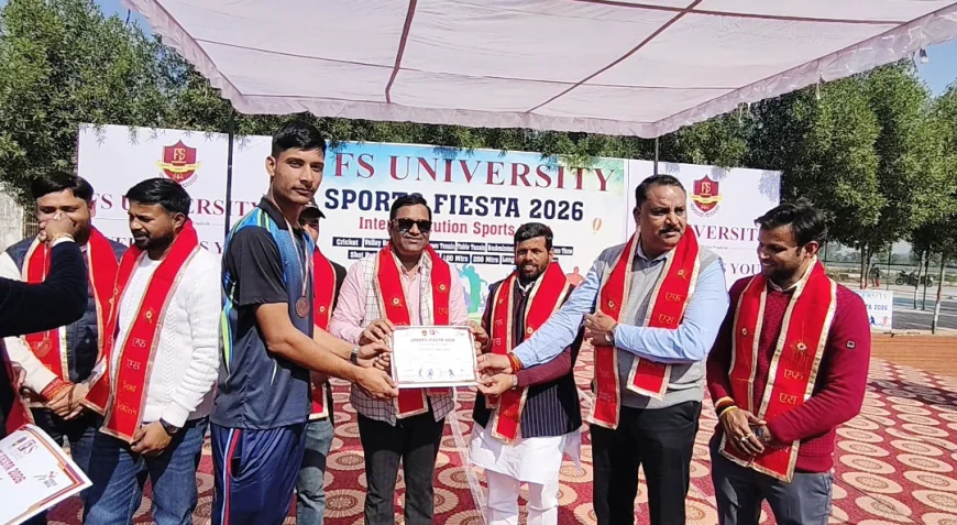 Shikohabad News/एफ.एस विश्वविद्यालय में स्पोर्ट्स फिएस्टा 2026 का भव्य समापन हुआ।