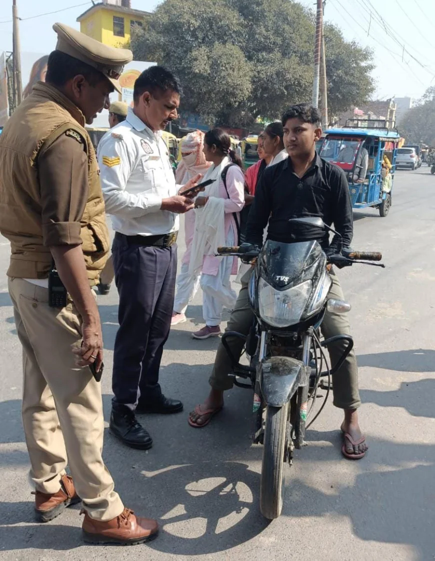 यातायात जागरूकता अभियान के तहत 182 वाहनों का चालान, 2.08 लाख रुपये का सम्मन शुल्क वसूला