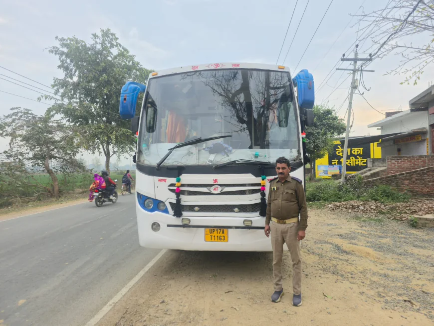 फर्रुखाबाद में प्रवर्तन अभियान: 3 डग्गामार बसें सीज, 2 स्कूल बसों के चालान