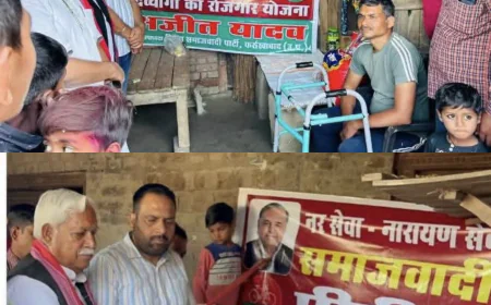 सपा नेता ने दिव्यांग को दुकान देकर की मदद, लाभार्थी ने बताया 'असली रामराज्य
