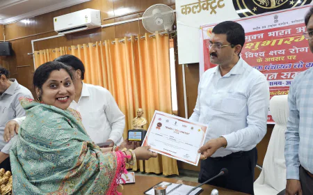 विश्व क्षय रोग दिवस पर टीबी मुक्त ग्राम पंचायतों के प्रधानों का सम्मान, निश्चय वाहन को हरी झंडी दिखाकर रवाना