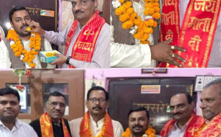 कायमगंज में भाजपा नेताओं का हुआ फूल-मालाओं से भव्य स्वागत