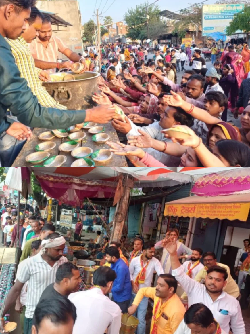 नवरात्र के नवम दिन शहरभर में कन्या भोज व भंडारों का आयोजन