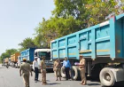 अवैध खनन और ओवरलोडिंग पर चला विशेष अभियान, दो ट्रक सीज