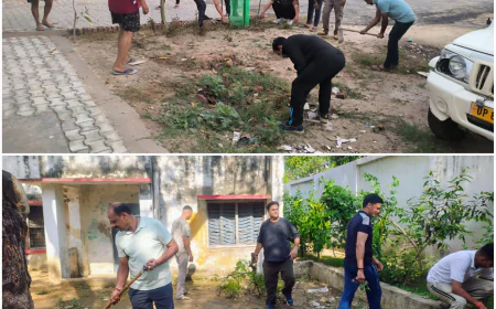 एटा में चला व्यापक स्वच्छता अभियान, कप्तान की पहल से दिखने लगा बदलाव